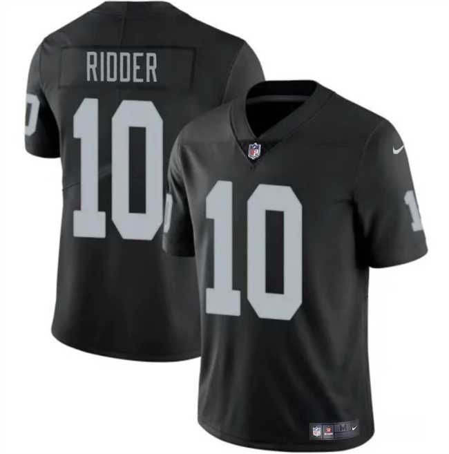 Men & Women & Youth Las Vegas Raiders #10 Desmond Ridder Black 2024 Vapor Stitched Jersey